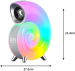 LAMPKA NOCNA LED ŚLIMAK RGB BLUETOOTH ZEGAR RADIO GŁOŚNIK APLIKACJA 