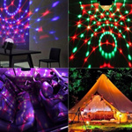 KULA DISCO PROJEKTOR RGB LED DYSKOTEKOWY REFLEKTOR NA IMPREZĘ LASER   PILOT