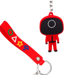 BRELOCZEK DO KLUCZY Z FILMU SQUID GAME STRAŻNIK KOŁO WISIOREK GUMOWY 