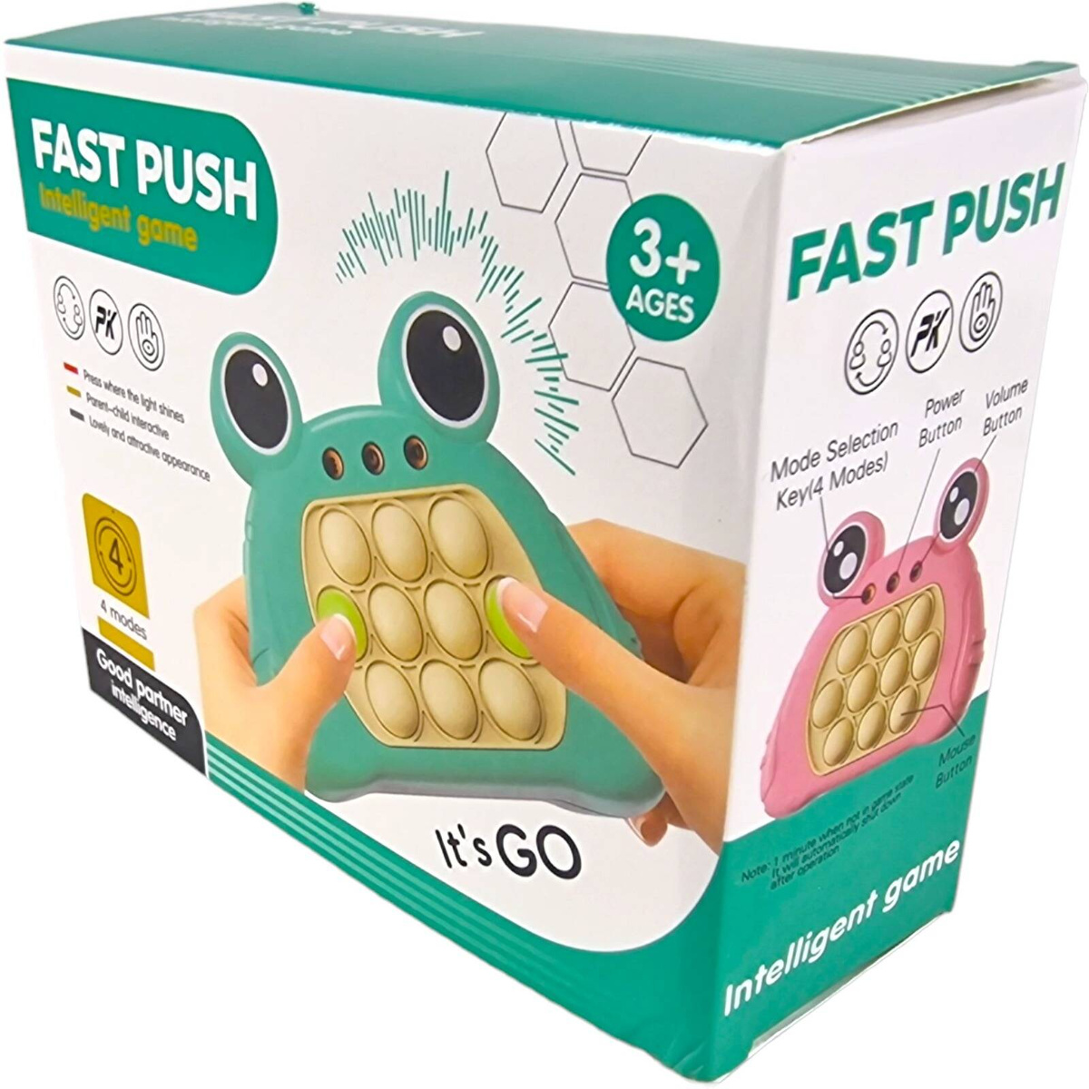 GRA ELEKTRONICZNA POP IT ZRĘCZNOŚCIOWA ANTYSTRESOWA ŻABKA POPIT KONSOLA 