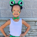 STRÓJ DLA DZIEWCZYNKI 3w1 ŻABKA OPASKA MUCHA PRZEBRANIE NA BAL NA IMPREZĘ