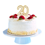 ŚWIECZKA URODZINOWA NA TORT CYFRA 20 ZŁOTA 