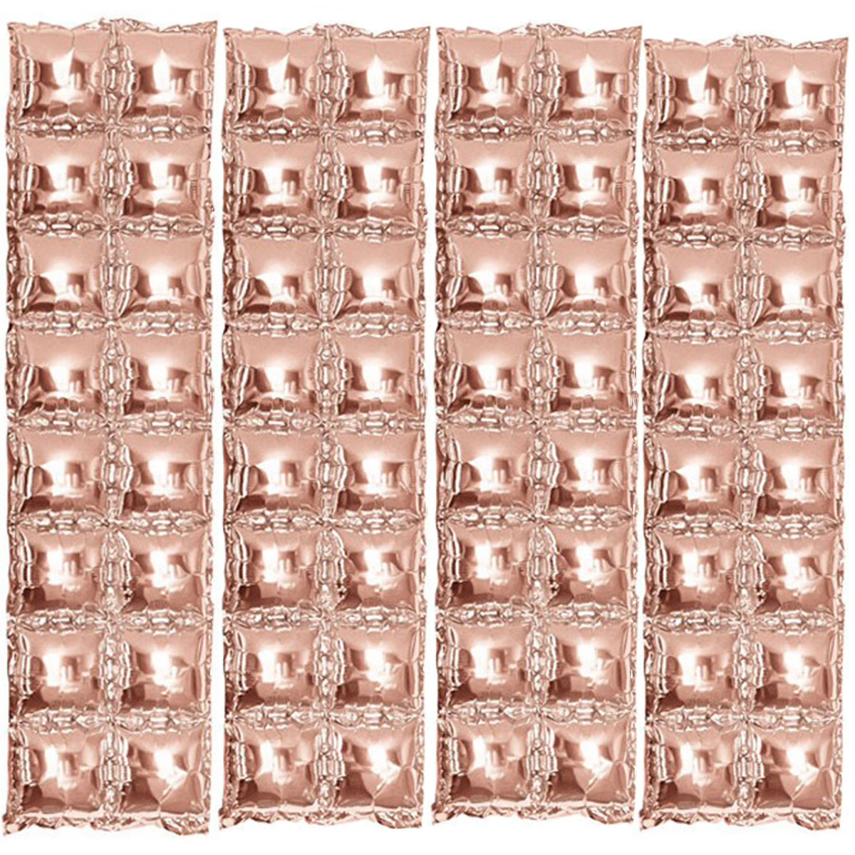 ŚCIANA BALONOWA KURTYNA Z BALONÓW IMPREZOWA ROSE GOLD 140 x 148 CM