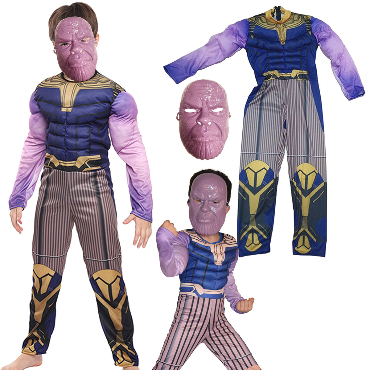 STRÓJ THANOS PRZEBRANIE KOSTIUM NA BAL MASKA r 98