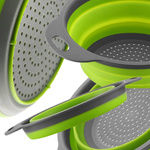 DURSZLAK SILIKONOWY SKŁADANY KUCHENNY CEDZAK SITKO OCIEKACZ UCHWYTy 19cm