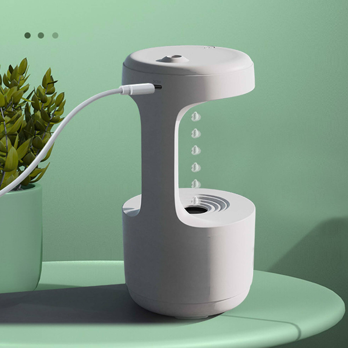 Nowoczesna Modna Lampka Antygrawitacyjna Wydajny Nawilżacz Zegarek 3w1 