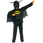 STRÓJ BATMAN PRZEBRANIE DLA CHŁOPCA NA BAL 3w1 GRUBY MIĘŚNIE MASKA KOSTIUM