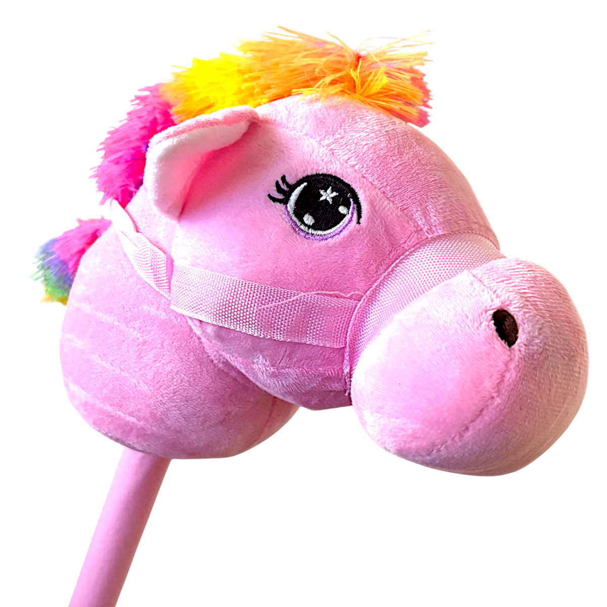 HOBBY HORSE KOŃ NA KIJU JEDNOROŻEC GŁOWA KONIA DŹWIĘK KONIK Z GRZYWĄ RŻY