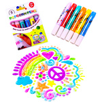  FLAMASTER MAZAK POPCORN PENS DŁUGOPIS KREDKA 3D ZESTAW 6 SZT DLA DZIECI