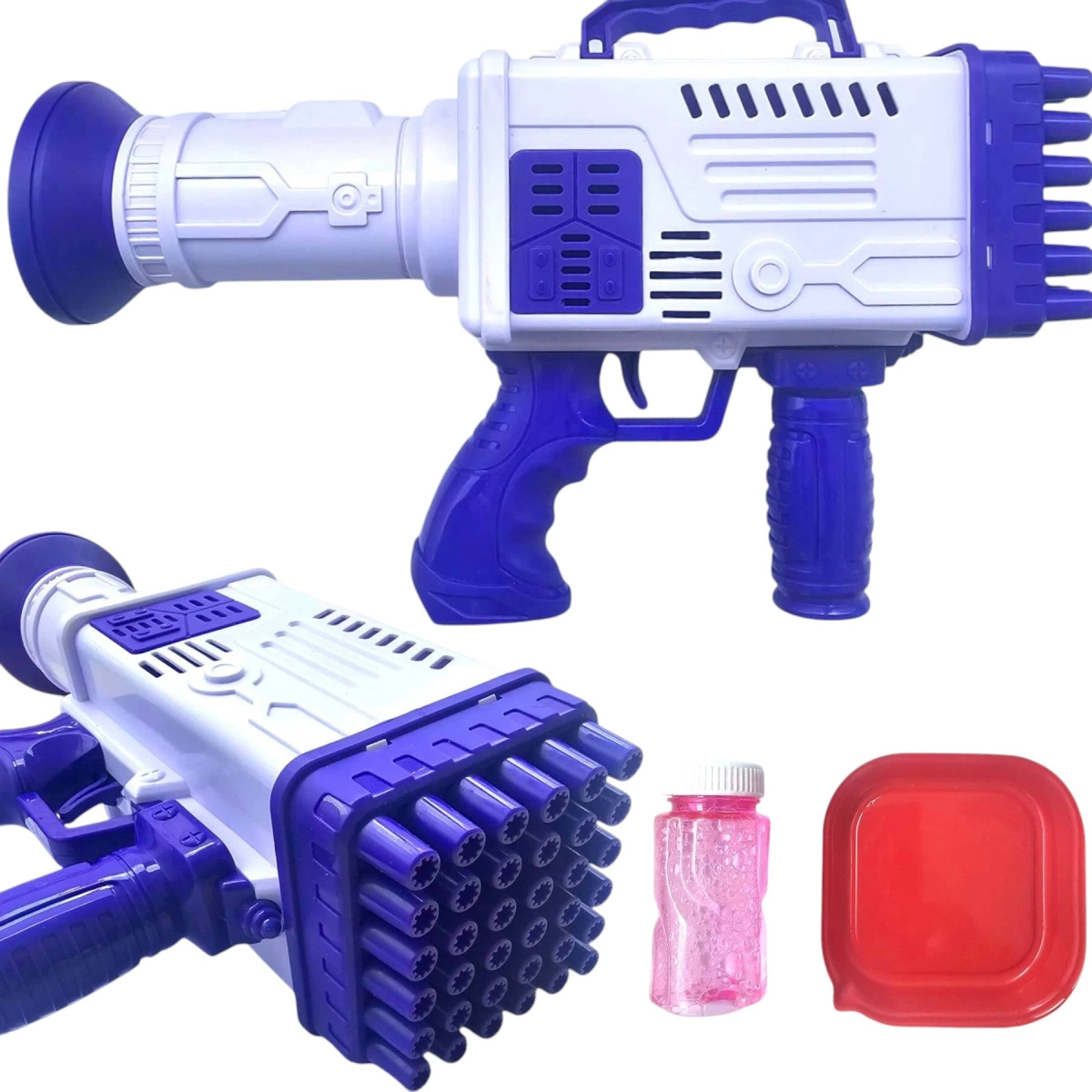 WYRZUTNIA DO BANIEK MYDLANYCH BAŃKI MYDLANE PISTOLET MEGA BAZOOKA + PŁYN