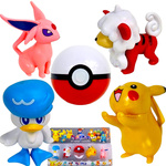 POKEMON ZESTAW FIGUREK 5w1 POKEBALL KULA FIGURKI FIGURKA 4 SZTUKI PIKACHU