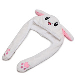 CZAPKA Z RUCHOMYMI USZAMI ŚWIECI ŁAPKI KRÓLIK USZY KRÓLIKA CIEPŁA POLAROWA