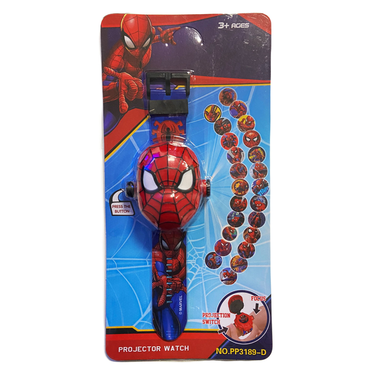 ZEGAREK 3D Z PROJEKTOREM SPIDERMAN CZŁOWIEK PAJĄK WYŚWIETLA OBRAZKI FIGURKA