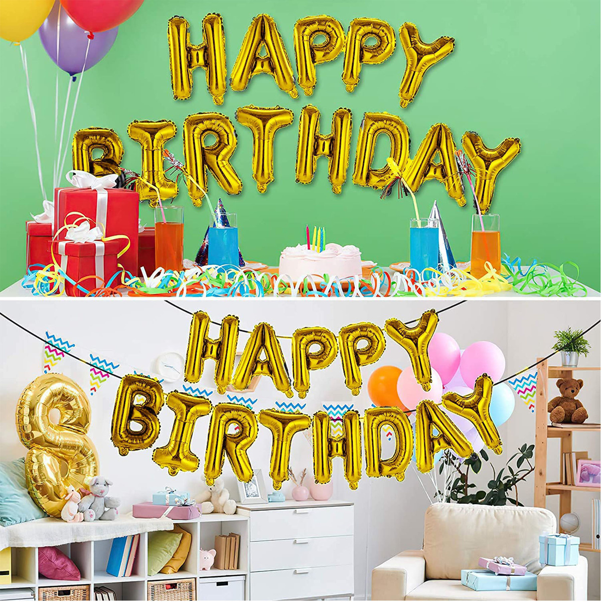 BALONY NA URODZINY URODZINOWE HAPPY BIRTHDAY DUŻA GIRLANDA 40cm DEKORACJA