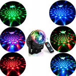 KULA DISCO PROJEKTOR RGB LED DYSKOTEKOWY REFLEKTOR NA IMPREZĘ LASER   PILOT