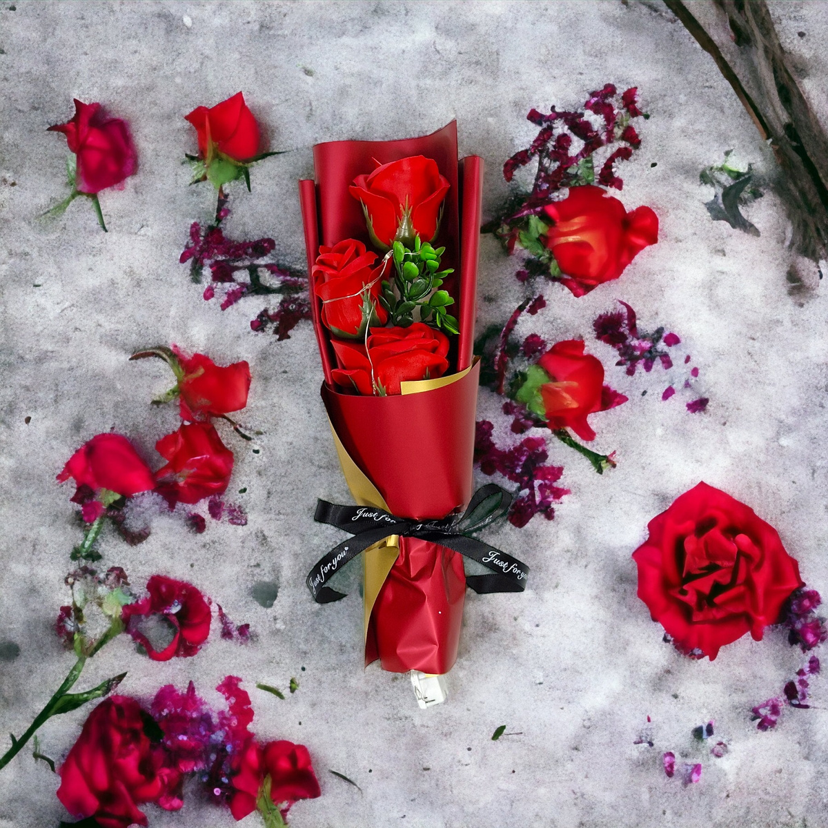 WIECZNA RÓŻA W PUDEŁKU ŚWIĘCĄCA FLOWER BUKIET RÓŻ NA PREZENT NA DZIEŃ MATKI