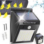 Lampa Solarna z Czujnikiem Ruchu i Zmierzchu 20 LED Czujka Do Elewacji