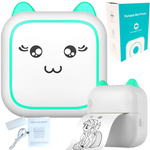 MINI DRUKARKA TERMICZNA KOTEK PRZENOŚNA PREZENT DLA DZIECI KOT DRUKUŚ ROLKA