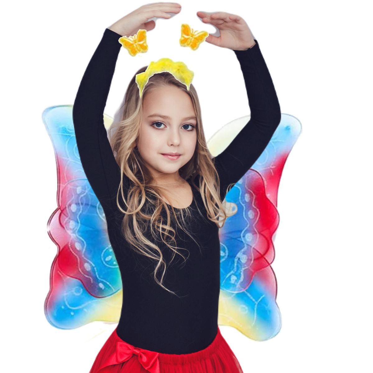 STRÓJ MOTYLEK PRZEBRANIE MOTYL DLA DZIEWCZYNKI 3w1