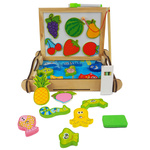 DREWNIANA TABLICA DWUSTRONNA PISANIE ŁOWIENIE RYBEK WĘDKI RYBKI OWOCE 