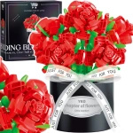 KLOCKI KONSTRUKCYJNE GIFT BOX BUKIET RÓŻ 3D ZESTAW NA PREZENT 514 ELEMENTÓW