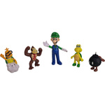 SUPER MARIO BROS FIGURKI ZESTAW 5 FIGUREK 3 ŻETONY FIGURKA LUIGI DONKEY