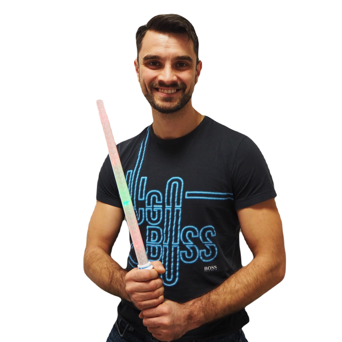 PODWÓJNY MIECZ ŚWIETLNY ŚWIECĄCY 2 MIECZE 96CM LED ZESTAW GWIEZDJE WOJNY