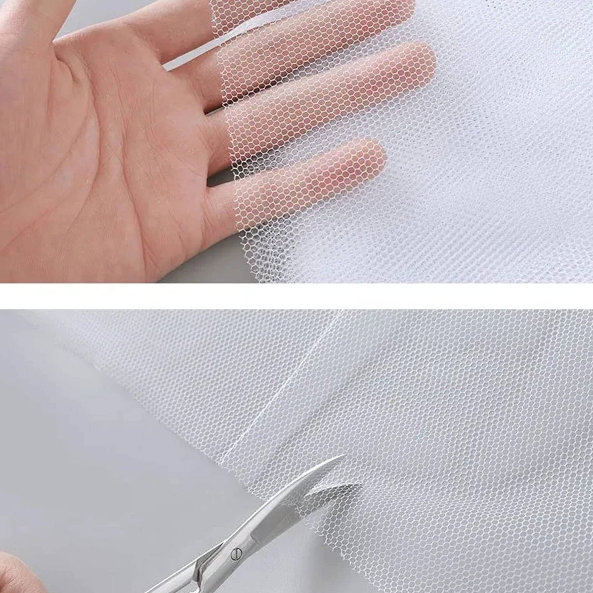 MOSKITIERA SIATKA NA OKNO OWADY KOMARY BIAŁA 150x130 CM MOCNA + RZEP