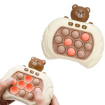 GRA ZRĘCZNOŚCIOWA POP IT ANTYSTRESOWA ELEKTRYCZNA KONSOLA MIŚ 80 POZIOMÓW