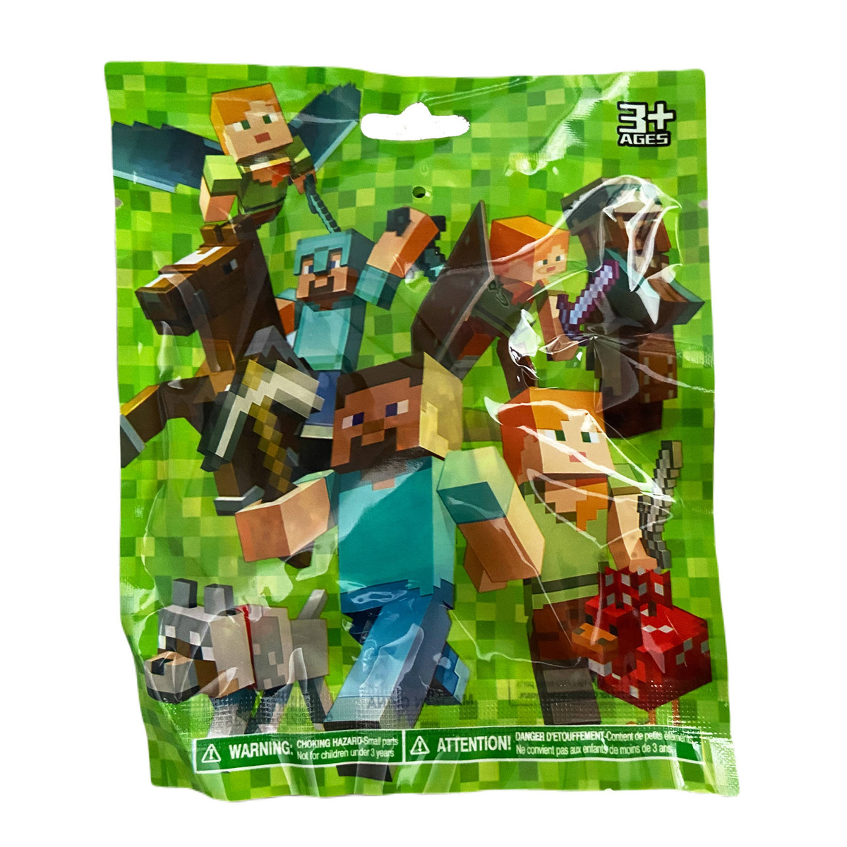 MINECRAFT SASZETKA NIESPODZIANKA 3 KARTY KOLEKCJONERSKIE + FIGURKA Z GRY