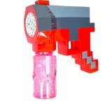 MINECRAFT PISTOLET DO BANIEK MYDLANYCH BAŃKI MYDLANE WYRZUTNIA + PŁYN PIXEL