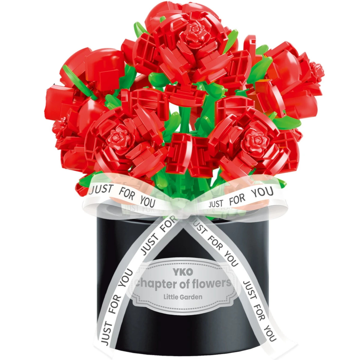 KLOCKI KONSTRUKCYJNE GIFT BOX BUKIET RÓŻ 3D ZESTAW NA PREZENT 514 ELEMENTÓW
