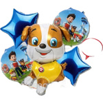 ZESTAW BALONÓW PSI PATROL RUBBLE BALONY NA URODZINY IMPREZA DLA DZIECI 5szt