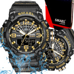 MODNY MĘSKI SPORTOWY ZEGAREK SMAEL STOPER BUDZIK MOCNY WODOODPORNY KOLORY
