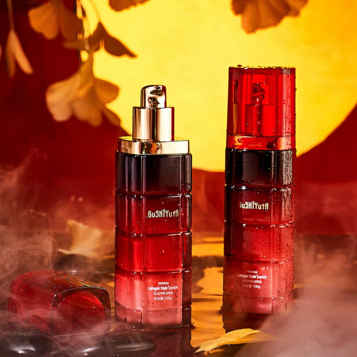 GUSHIYUTA KREM DO TWARZY POTRÓJNY PEPTYD KOLAGENOWY 50g ODŻYWCZE SERUM