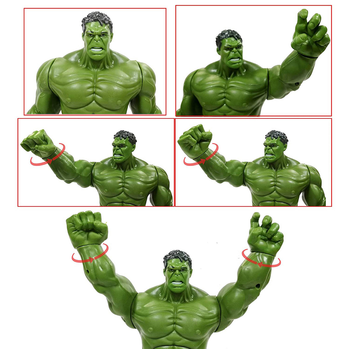 HULK DUŻA RUCHOMA FIGURKA INTERAKTYWNA 30cm DŹWIĘK ŚWIATŁO AVENGERS BOHATER