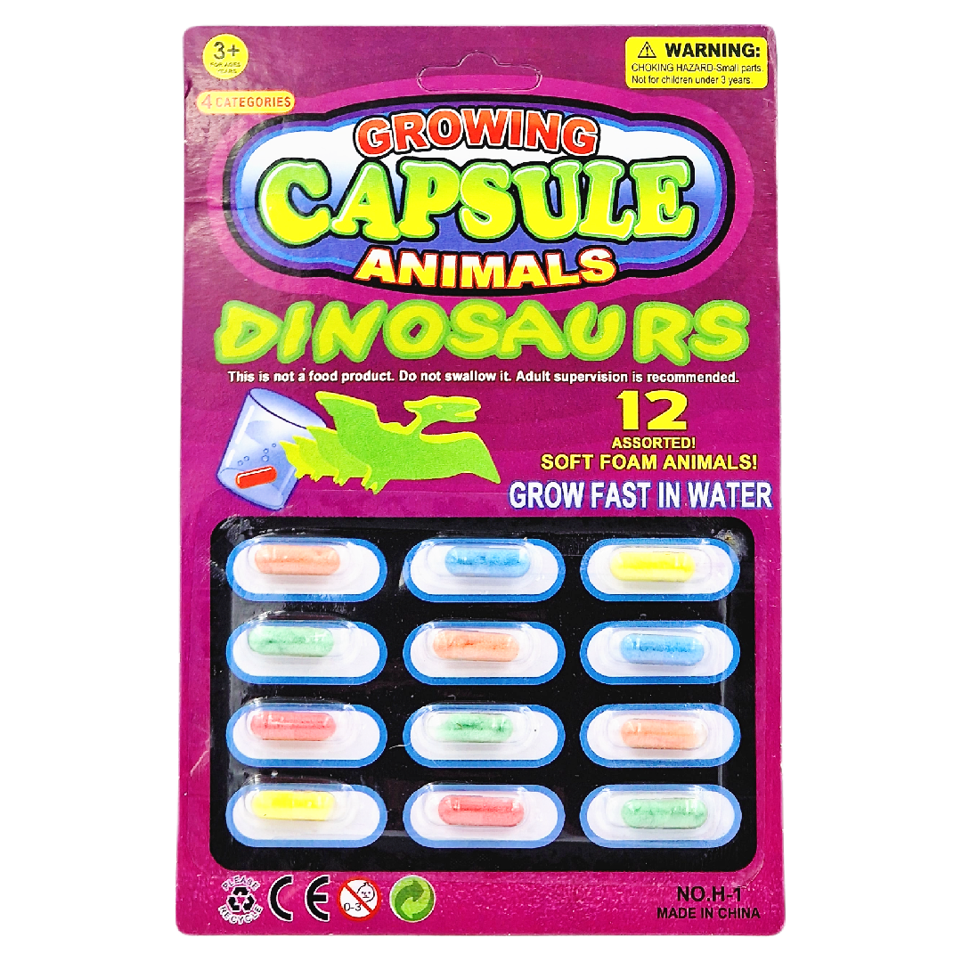 MAGICZNE KAPSUŁKI ROSNĄCE W WODZIE DINOZAURY 12 SZTUK DO KĄPIELI W WANNIE