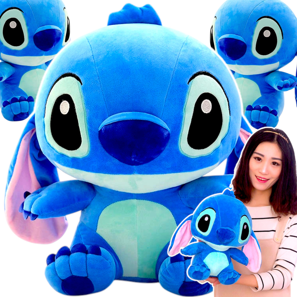 DUŻA PRZYTULANKA STITCH LILO I STICH PLUSZOWA 45cm MASKOTKA MIĘKKA STITCH