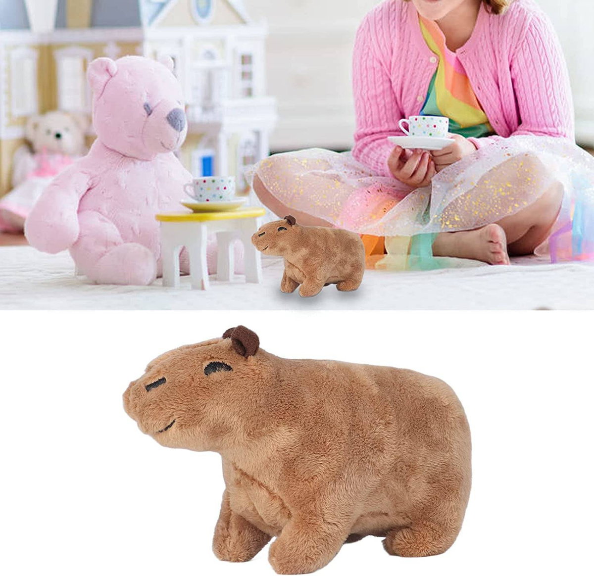 KAPIBARA PLUSZAK CAPYBARA MASKOTKA DLA DZIECI 36CM DUŻA PRZYTULANKA MIĘKKA
