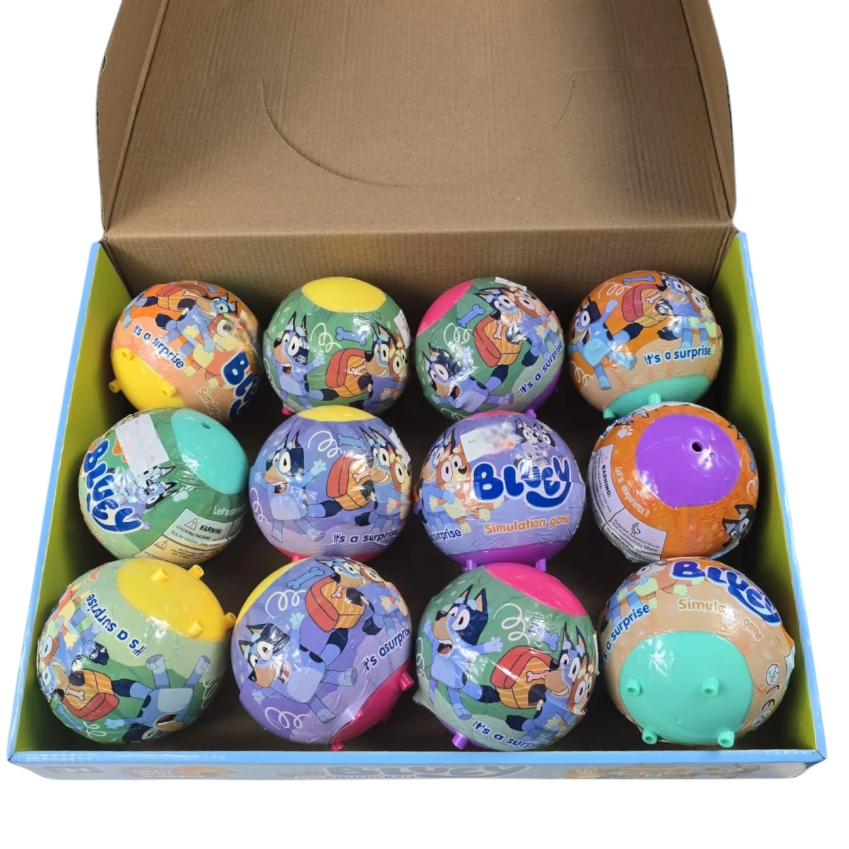 BLUEY I BINGO DUŻA KULA NIESPODZIANKA FIGURKA BRELOCZEK W KULI + AKCESORIA