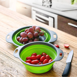 DURSZLAK SILIKONOWY SKŁADANY KUCHENNY CEDZAK SITKO OCIEKACZ UCHWYTy 19cm