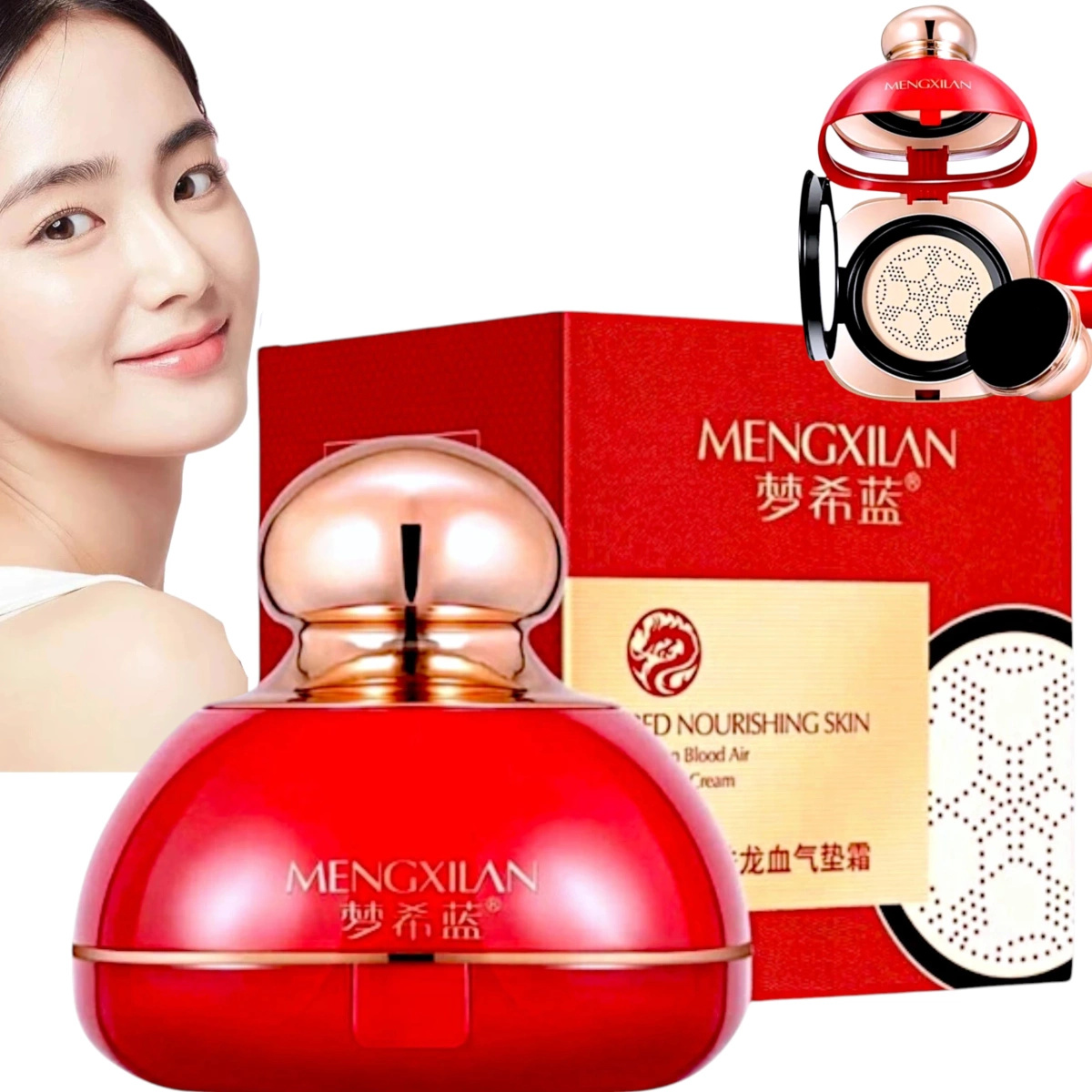 MENGXILAN PODKŁAD DO TWARZY SMOCZA KREW 15ml WYGŁADZA KORYGUJE PIELĘGNUJE