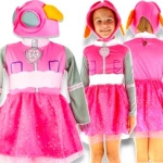 PSI PATROL STRÓJ SKYE KOSTIUM DLA DZIEWCZYNKI NA IMPREZĘ SUKIENKA 116-122