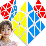KOSTKA PYRAMINX PIRAMIDA 3X3 TRÓJKĄT UKŁADANKA LOGICZNA EDUKACYJNA