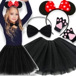 KOSTIUM MYSZKA MIKI MICKEY DLA DZIEWCZYNKI BAL KARNAWAŁOWY SPÓDNICZKA 4w1