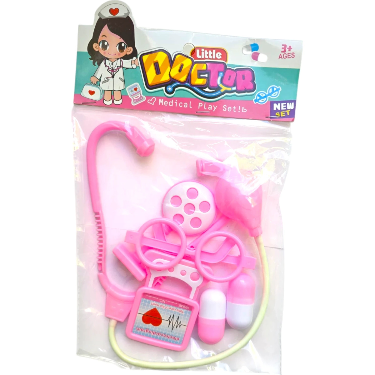 ZESTAW LEKARSKI MAŁEGO DOKTORA LEKARZ DLA DZIECI MINI DOKTOR STETOSKOP 4w1