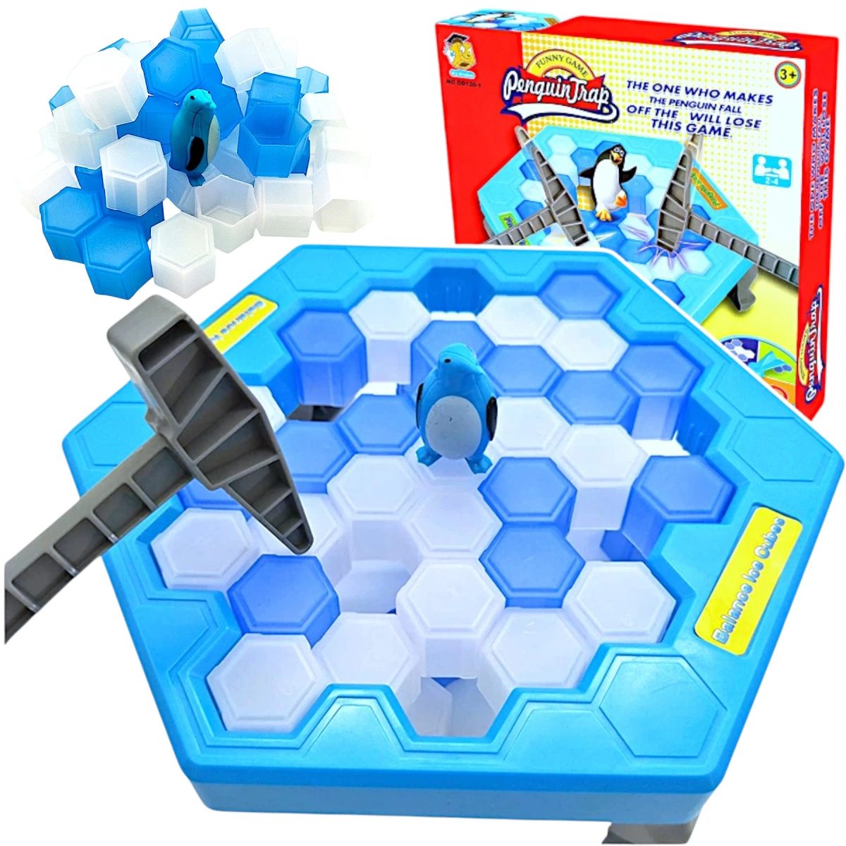 PINGWINY NA LODZIE PINGWIN W PUŁAPCE GRA ZRĘCZNOŚCIOWA RODZINNA FAMILIJNA