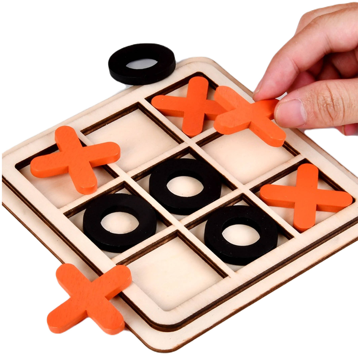 GRA KÓŁKO I KRZYŻYK DREWNIANA DLA DZIECI I DOROSŁYCH LOGICZNA UKŁADANKA 