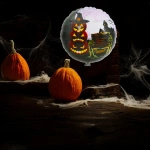 BALON NA IMPREZĘ HALLOWEEN DYNIA CZAROWNICA STRASZNY ZAMEK DUŻY 50CM