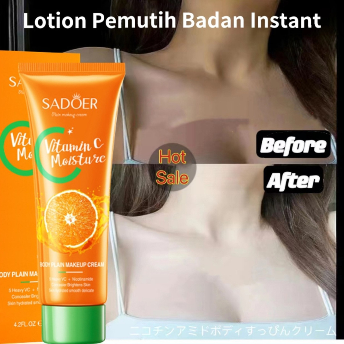 SADOER  NAWILŻAJĄCY KREM DO TWARZY Z WITAMINĄ C 120g ODŻYWIENIE I BLASK